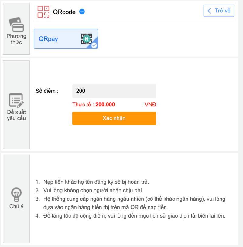 Điền đầy đủ thông tin như trên hình yêu cầu